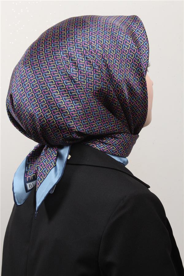 Belli Twil İpek Eşarp 4002-84 Mavi