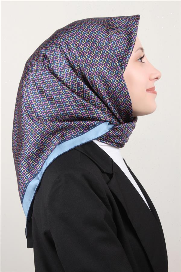 Belli Twil İpek Eşarp 4002-84 Mavi