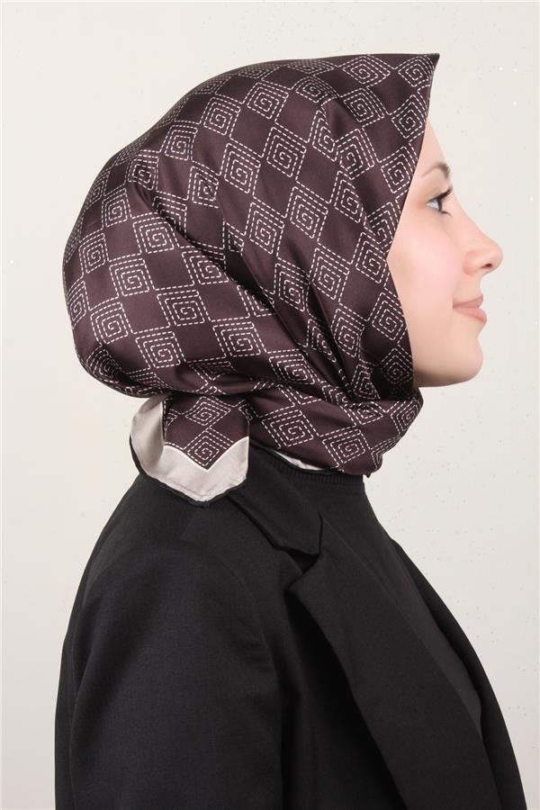 Belli Twil İpek Eşarp 4003-50 Kahverengi