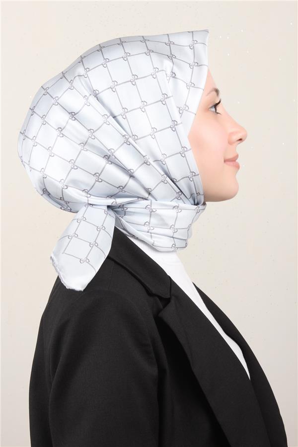Belli Twil İpek Eşarp 4006-08 Gümüş