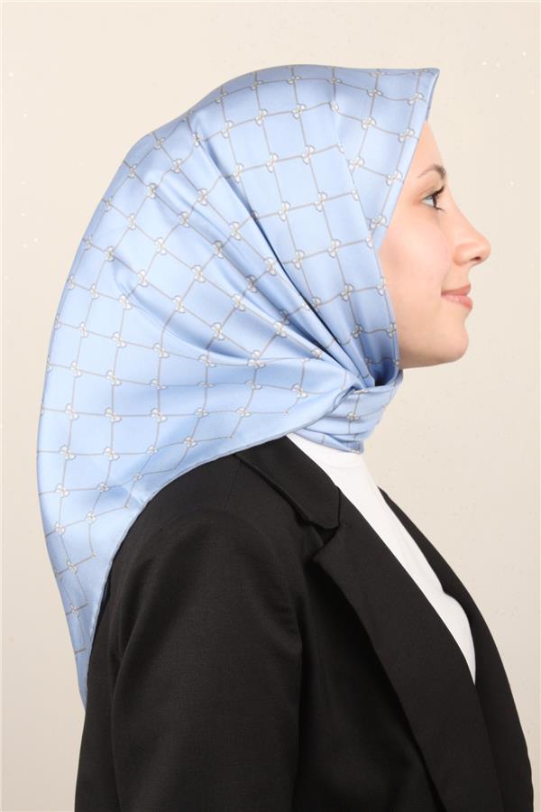 Belli Twil İpek Eşarp 4006-32 Bebe Mavisi