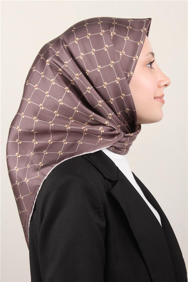 Belli Twil İpek Eşarp 4006-36 Kahverengi