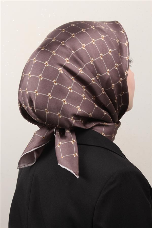 Belli Twil İpek Eşarp 4006-36 Kahverengi