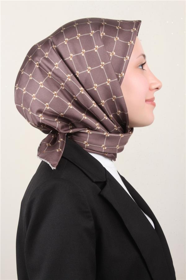 Belli Twil İpek Eşarp 4006-36 Kahverengi