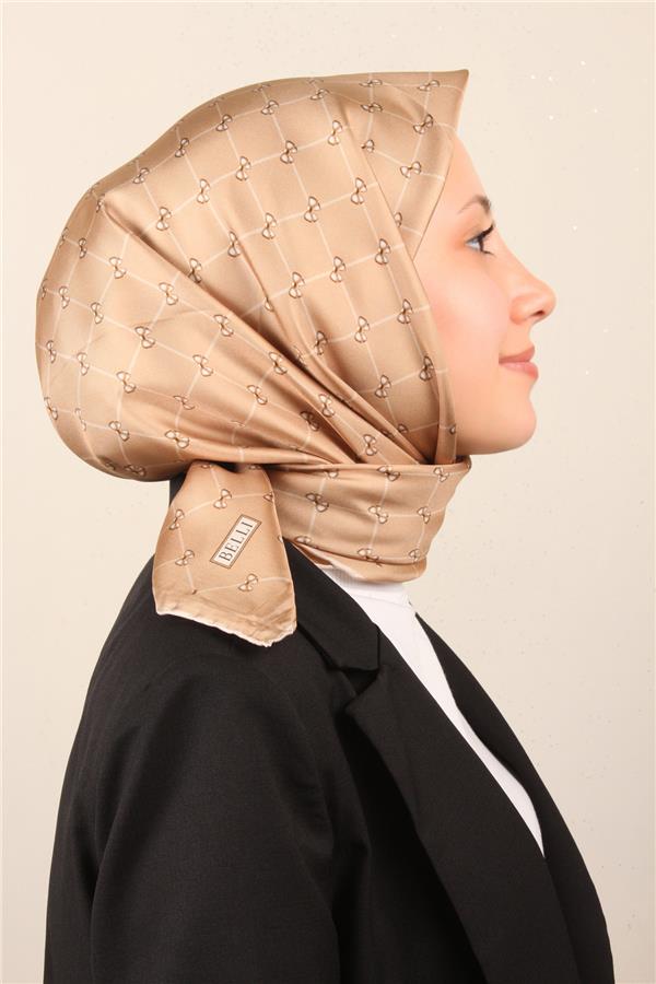 Belli Twil İpek Eşarp 4006-37 Vizon