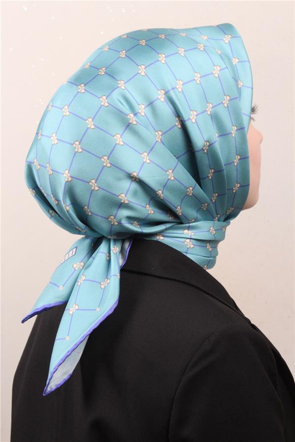 Belli Twil İpek Eşarp 4006-52 Açık Mavi