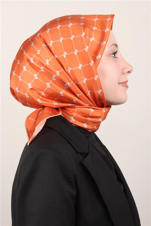 Belli Twil İpek Eşarp 4006-54 Turuncu