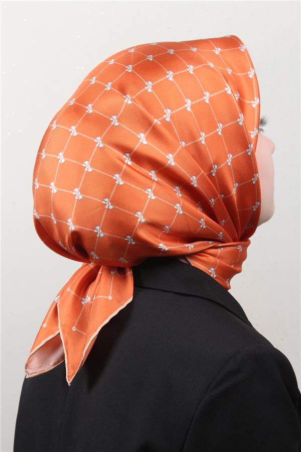 Belli Twil İpek Eşarp 4006-54 Turuncu