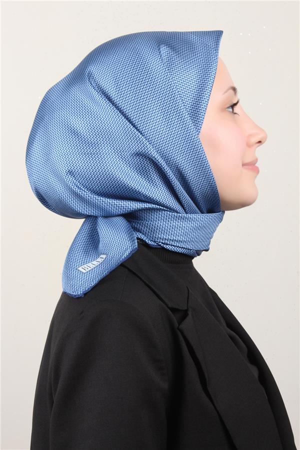 Belli Twil İpek Eşarp 4007-02 Mavi