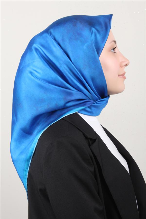 Belli Twil İpek Eşarp 4008-32 Mavi