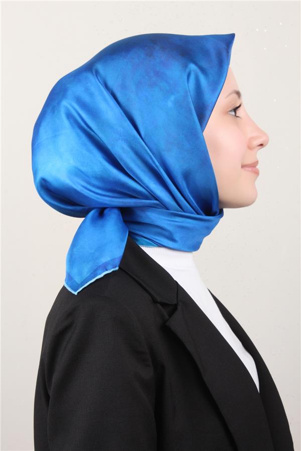 Belli Twil İpek Eşarp 4008-32 Mavi