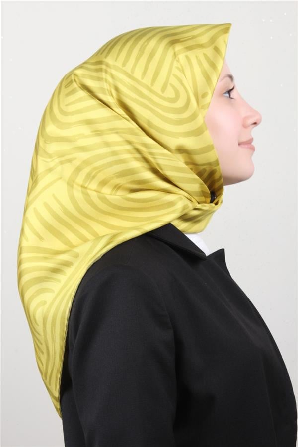 Belli Twill İpek Eşarp 4010-35 Yağ Yeşili