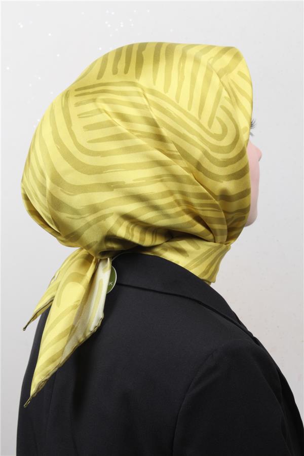 Belli Twill İpek Eşarp 4010-35 Yağ Yeşili