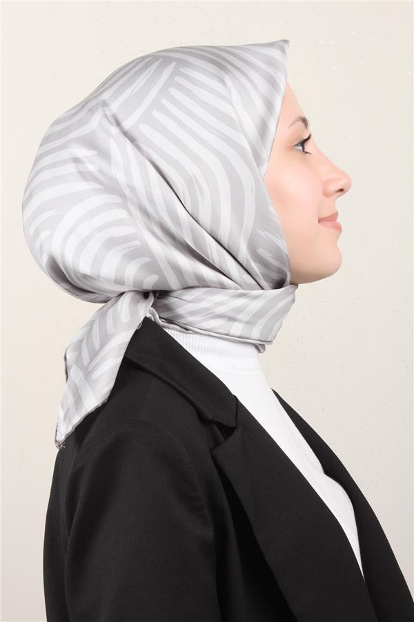 Belli Twil İpek Eşarp 4010-81 Gri