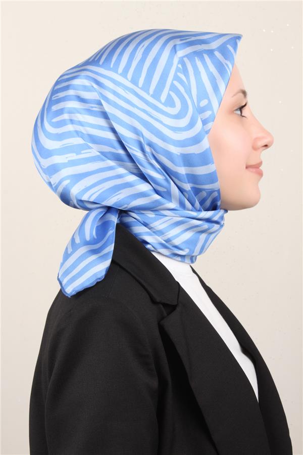 Belli Twil İpek Eşarp 4010-82 Mavi
