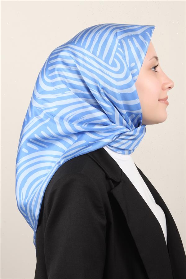 Belli Twil İpek Eşarp 4010-82 Mavi