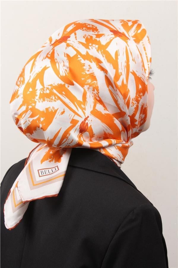 Belli Twil İpek Eşarp 4014-04 Turuncu