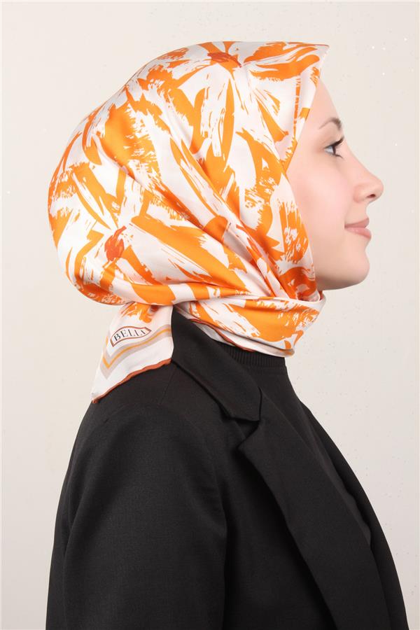 Belli Twil İpek Eşarp 4014-04 Turuncu