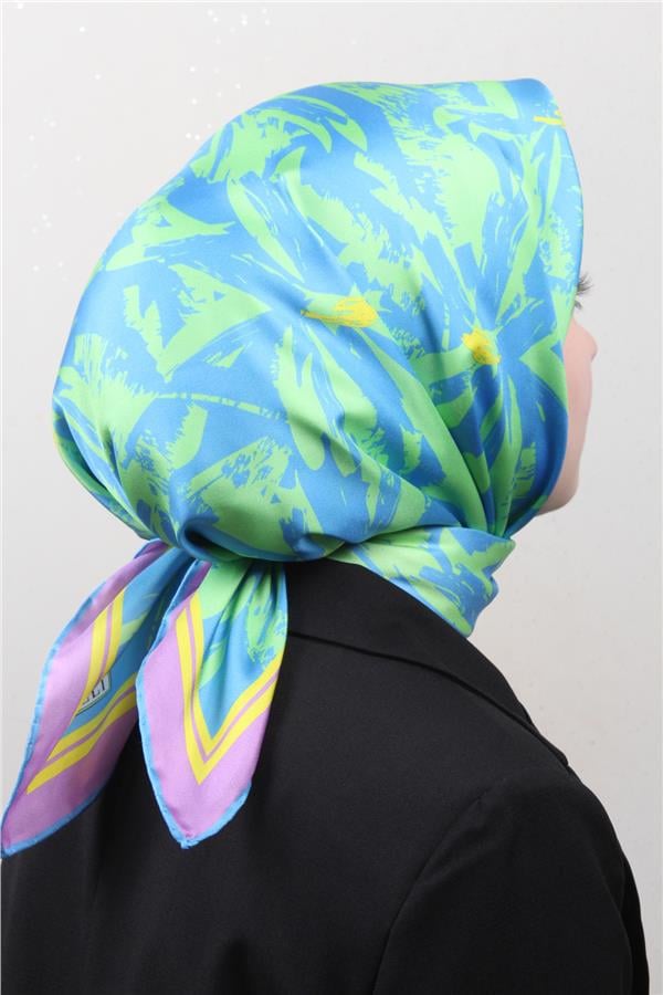 Belli Twil İpek Eşarp 4014-57 Mavi