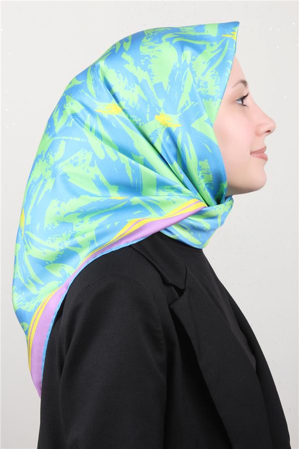 Belli Twil İpek Eşarp 4014-57 Mavi