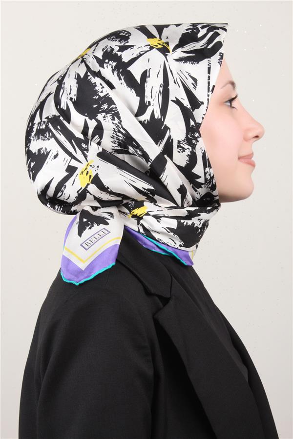 Belli Twil İpek Eşarp 4014-82 Siyah
