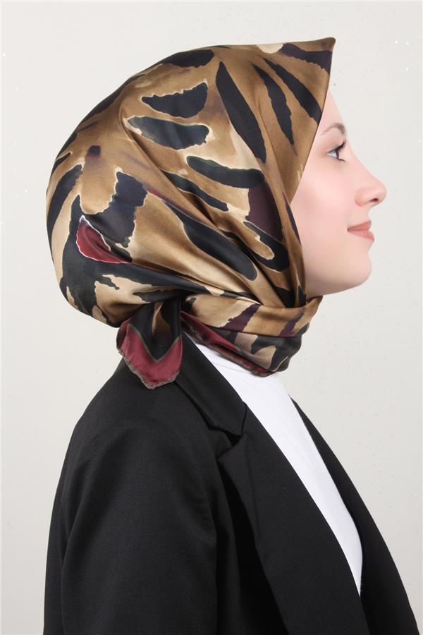 Belli Twil İpek Eşarp 4015-50 Bordo