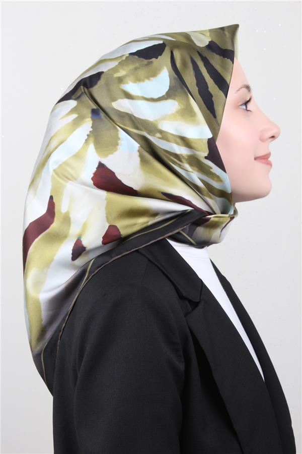 Belli Twil İpek Eşarp 4015-51 Yeşil