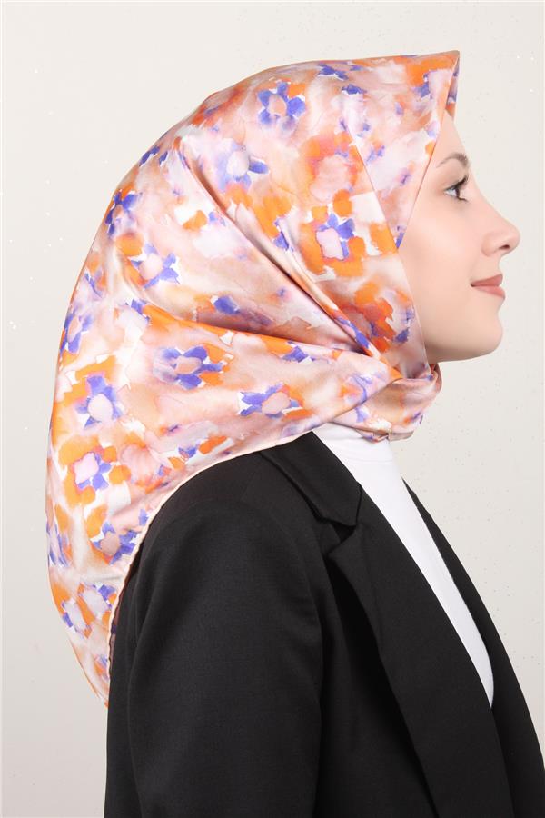 Belli Twil İpek Eşarp 4016-05 Turuncu