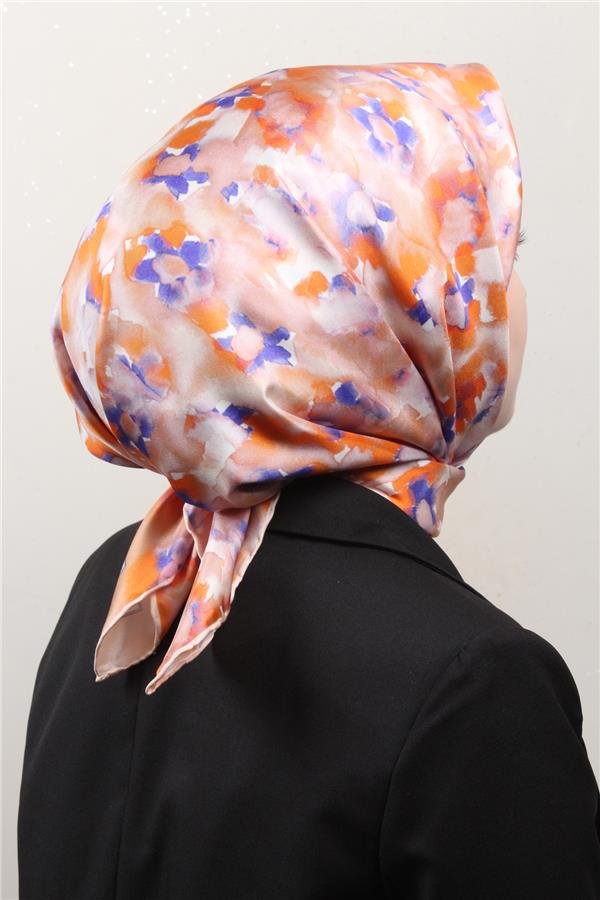 Belli Twil İpek Eşarp 4016-05 Turuncu