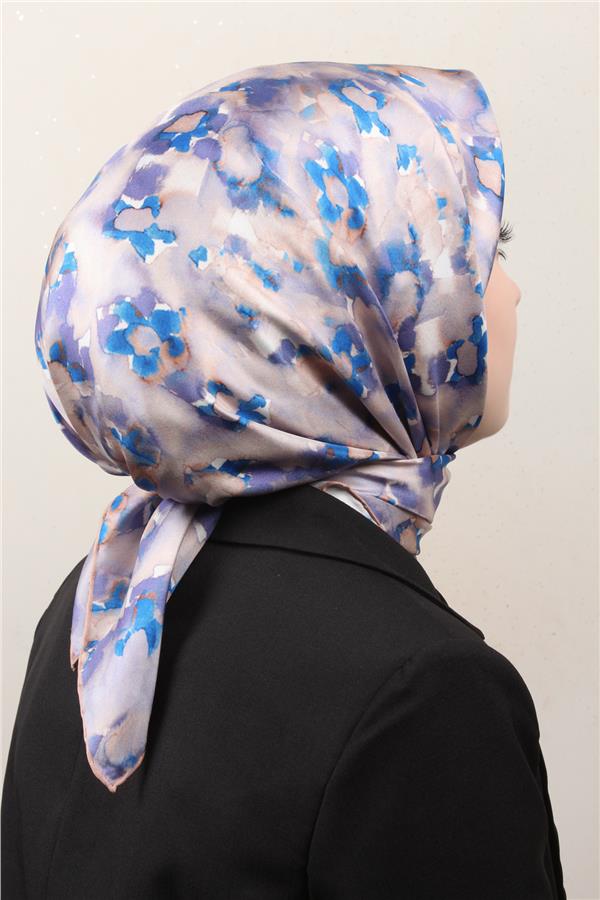 Belli Twil İpek Eşarp 4016-33 Mavi