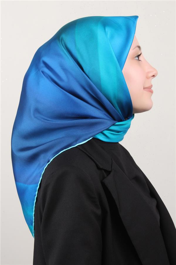 Belli Twil İpek Eşarp 4019-37 Mavi