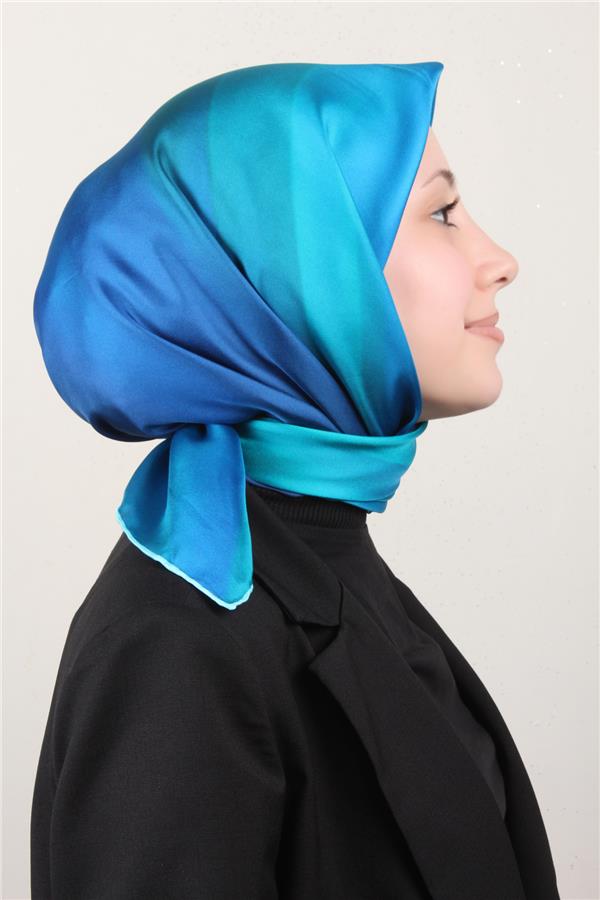 Belli Twil İpek Eşarp 4019-37 Mavi