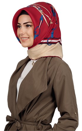 102-0028-01 U.S POLO ASSN EŞARP CAMEL KIRMIZI