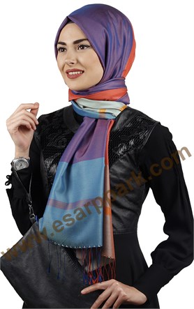 Bordürlü İpek Şal 108-1