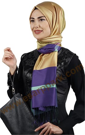 Bordürlü İpek Şal 108-11