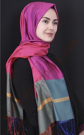 Bordürlü İpek Şal 108-18