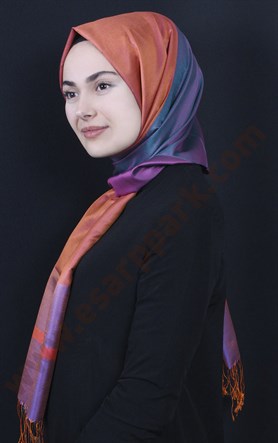 Bordürlü İpek Şal 108-19