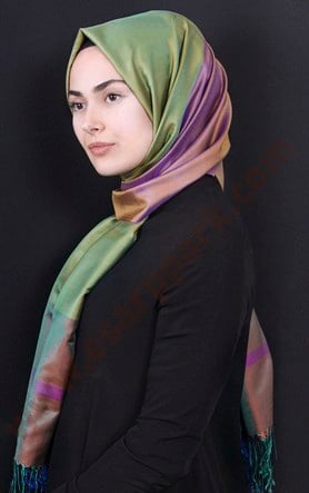 Bordürlü İpek Şal 108-24