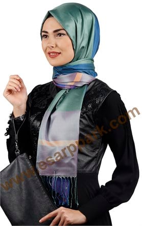 Bordürlü İpek Şal 108-8