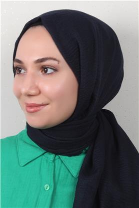 Bürümcük İnce Şal 3093-11 Lacivert