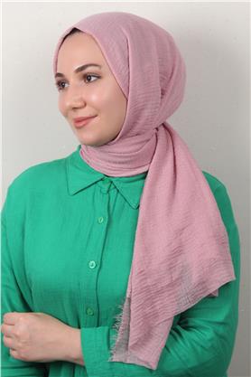 Bürümcük İnce Şal 3093-14 Pembe