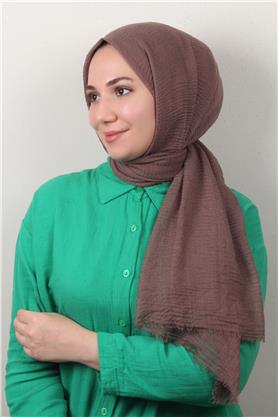 Bürümcük İnce Şal 3093-15 Miskli Kahve