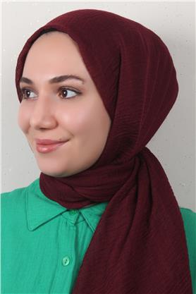 Bürümcük İnce Şal 3093-17 Bordo