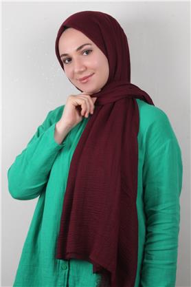 Bürümcük İnce Şal 3093-17 Bordo