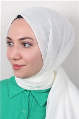 Bürümcük İnce Şal 3093-2 Ekru