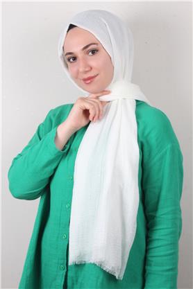 Bürümcük İnce Şal 3093-2 Ekru