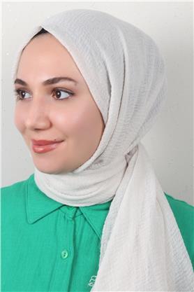 Bürümcük İnce Şal 3093-30 Kirli Beyaz