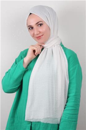 Bürümcük İnce Şal 3093-30 Kirli Beyaz