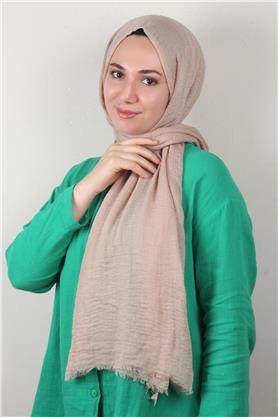 Bürümcük İnce Şal 3093-6 Açık Bej