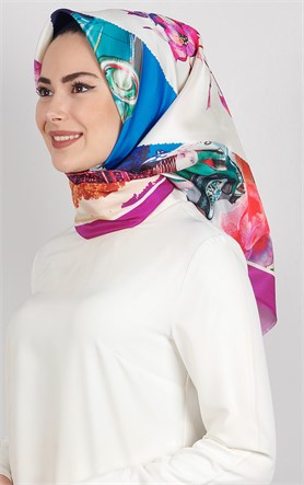 Piramit Tafta Dijital Eşarp 1922-6